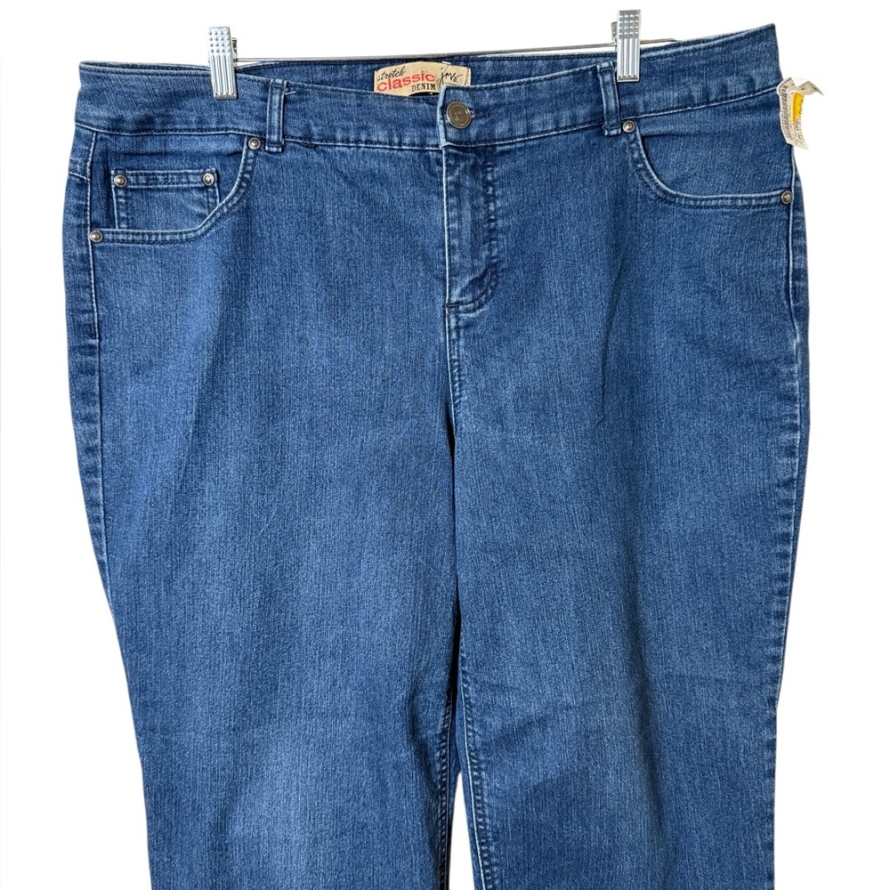 🍁 Just My Size 29” Inseam Blue Jeans size 18W - Picture 3 of 5